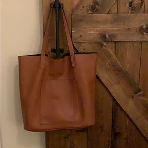 Large tan tote bag